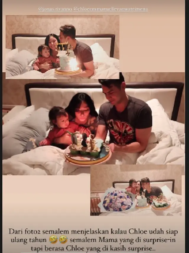 Asmirandah Dapat Kejutan dari Jonas Rivanno (Foto: Instagram/@asmirandah92)