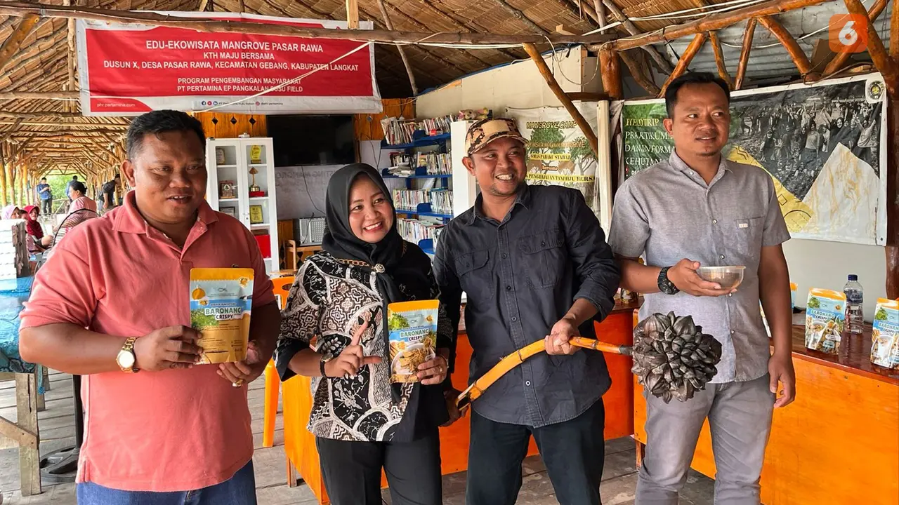 Harta Karun Warga Pasar Rawa di Langkat Sumut dari Merawat Hutan Mangrove, Bisa Produksi Gula Nipah hingga Kripik Ikan Balendah. (Dok: Liputan6.com/dyah)