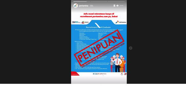 Cek Fakta Hoaks Lowongan Kerja Pertamina Untuk Tahun 2021 Simak Buktinya Cek Fakta Liputan6 Com