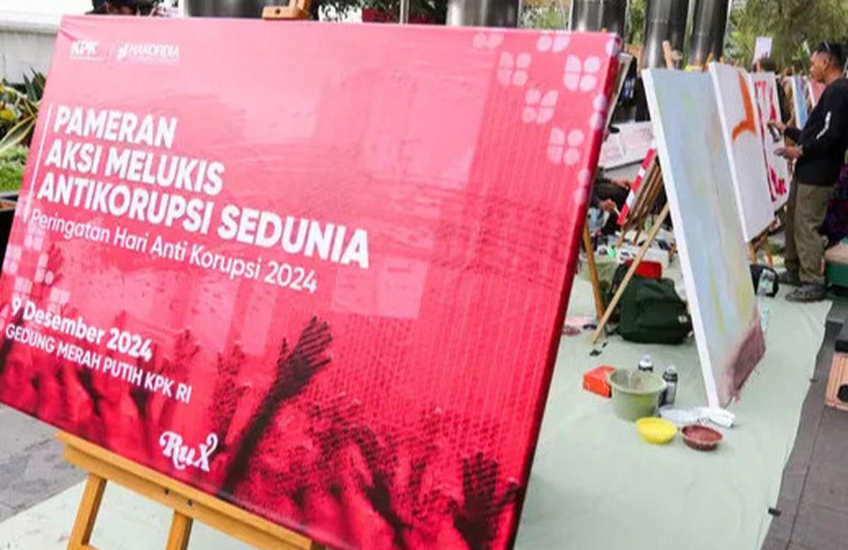 Melalui Guratan Kuas, 20 Seniman Lukis Tumpahkan Kritik Perilaku Korup