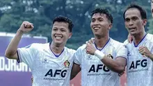 Tiga ikon Kediri di Persik, M. Khanafi, Krisna Bayu Otto, dan Ady Eko Jayanto. (Bola.com/Gatot Sumitro)