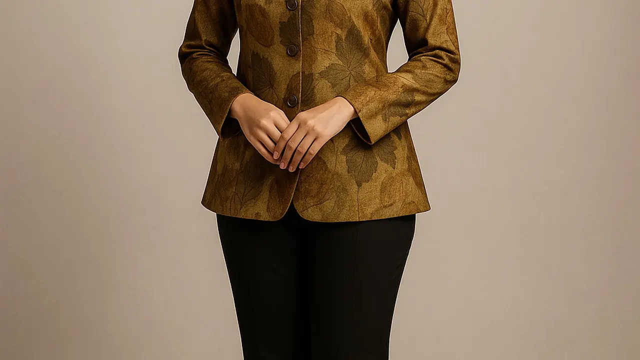 Model Atasan Batik Ecoprint Untuk Kerja/Ilustrasi AI