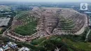 Foto udara di kawasan Tempat Pengolahan Sampah Terpadu (TPST) Bantar Gebang, Bekasi, Jawa Barat, Selasa (17/1/2023). Pemprov DKI Jakarta akan memfasilitasi Landfill Mining dan Refused Derived Fuel (RDF) Plant di TPST Bantar Gebang. (merdeka.com/Imam Buhori)