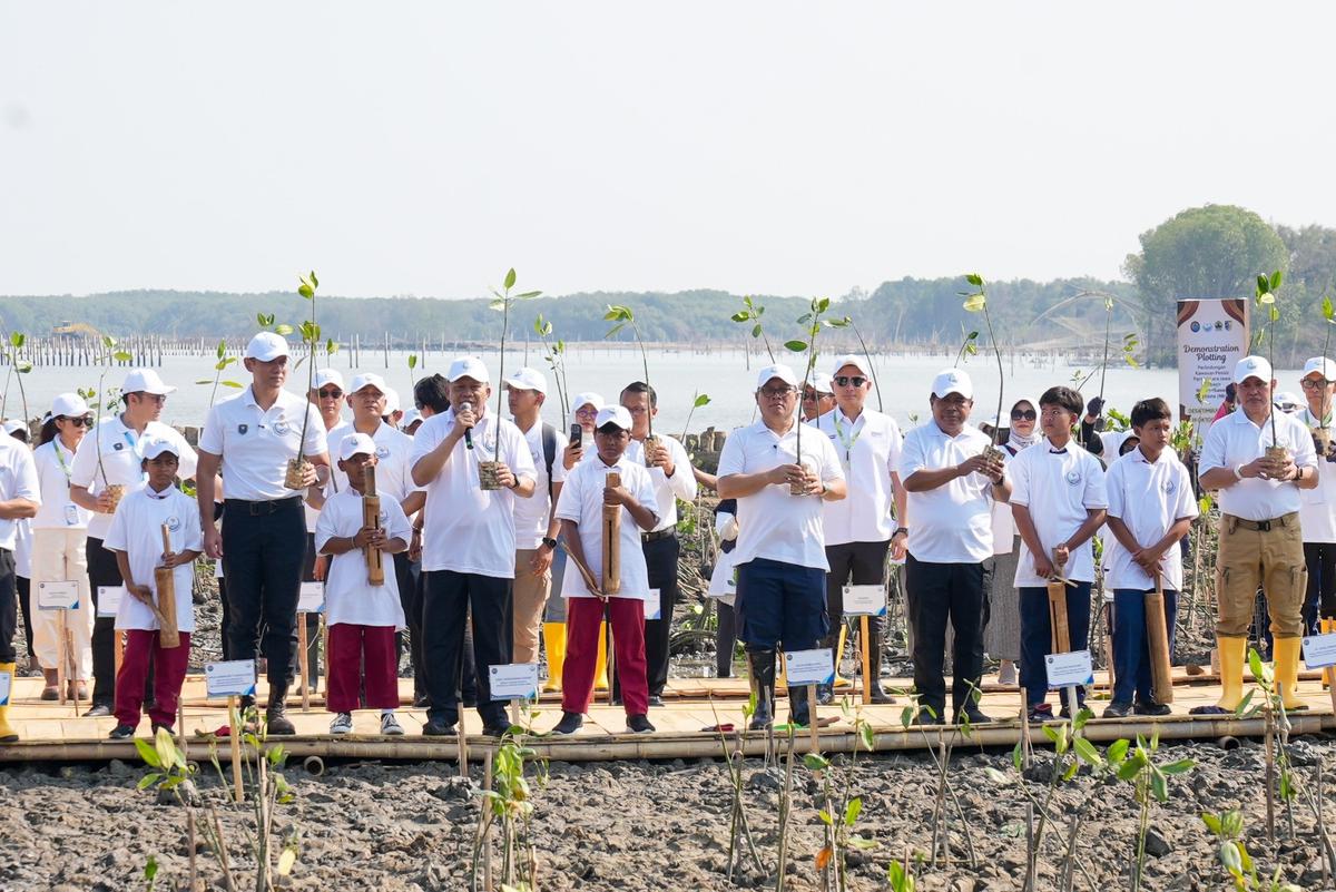 Cegah Abrasi Pantai Utara Jawa, BRI Peduli Tanam 30 Ribu Mangrove dan Olah Sampah