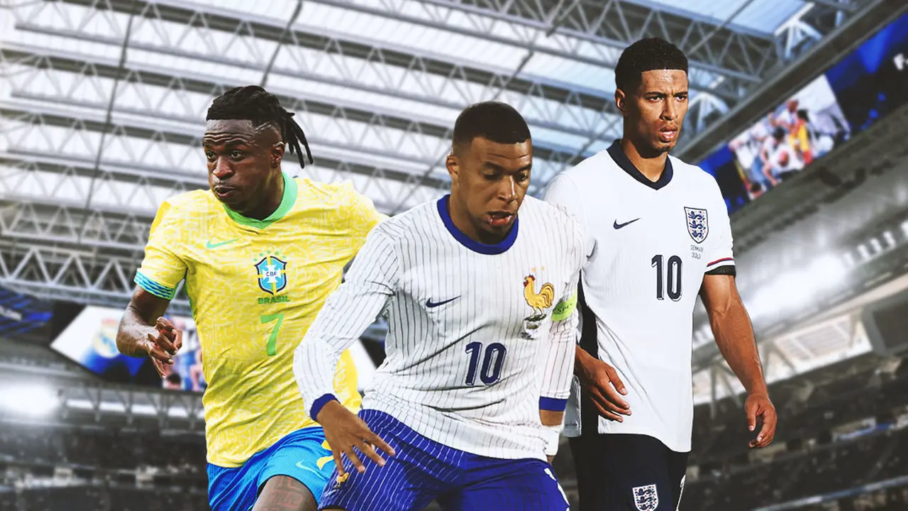 Ilustrasi - Vinicius Junior, Kylian Mbappe, Jude Bellingham