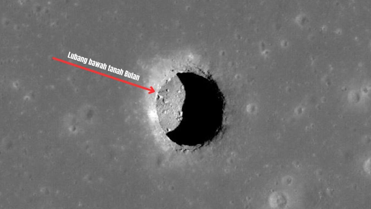 Terowongan lava memang tersebar di seluruh permukaan Bulan. Aliran lava di permukaan Bulan membentuk gua.&nbsp;