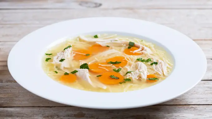 resep sup ayam suwir wortel