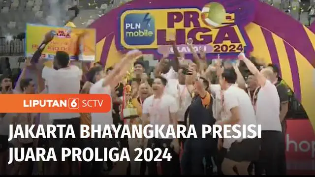 Jakarta Bhayangkara Presisi mengubur mimpi Jakarta Lavani untuk mencetak hattrick Juara Proliga sektor putra. Bhayangkara Presisi keluar sebagai juara baru Proliga 2024 usai membekuk Lavani 3-1.