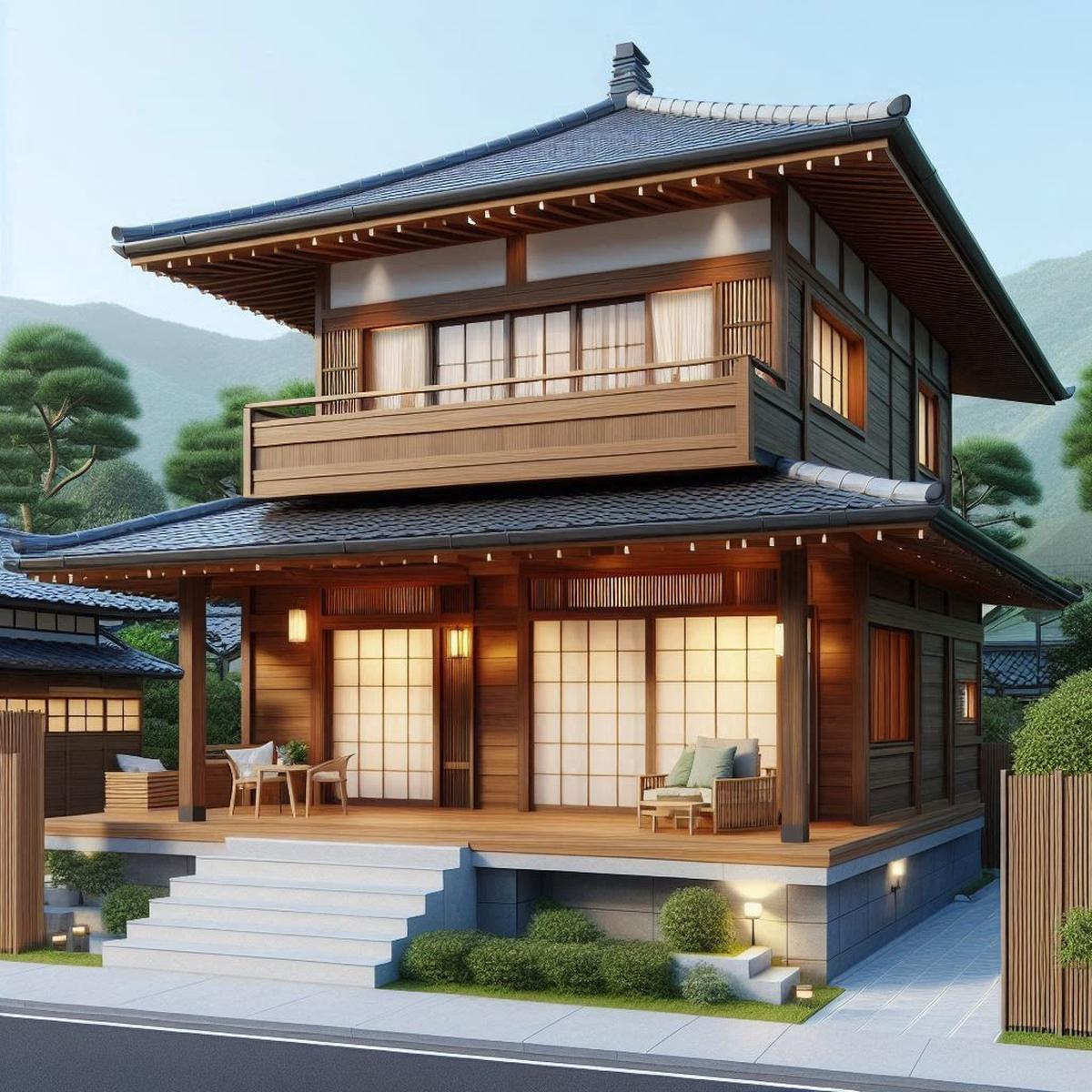 Desain RUmah Kayu 2 Lantai yang Estetik dan Adem