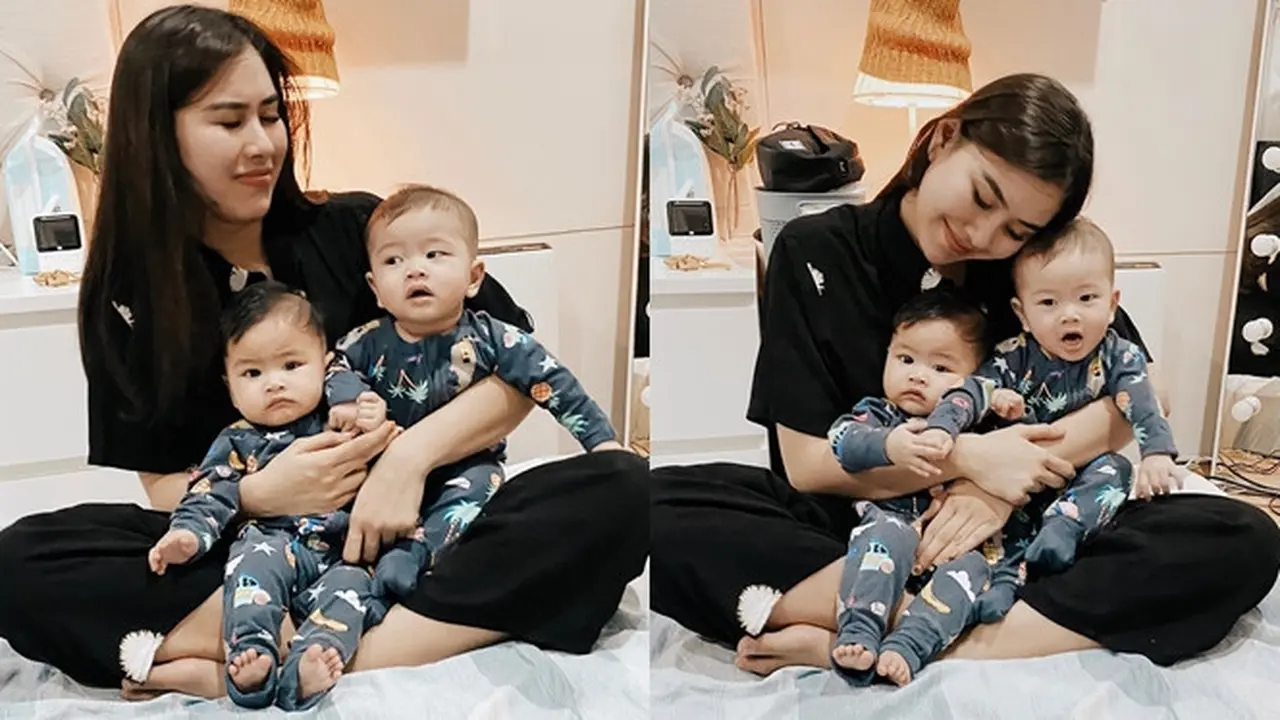Perdana Asuh Si Kembar Tanpa Babysitter, Ini 7 Potret Perjuangan Syahnaz Sadiqah