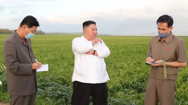 Kim Jong-un Kunjungi Lokasi Bencana Topan