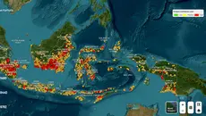 Sebaran Titik Api Karhutla di Kalimantan dan Sumsel Dalam 24 Jam Terakhir