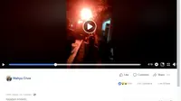 Unggahan video bola api terbang viral di dunia maya. (Foto: Liputan6.com/Istimewa/Muhamad Ridlo)