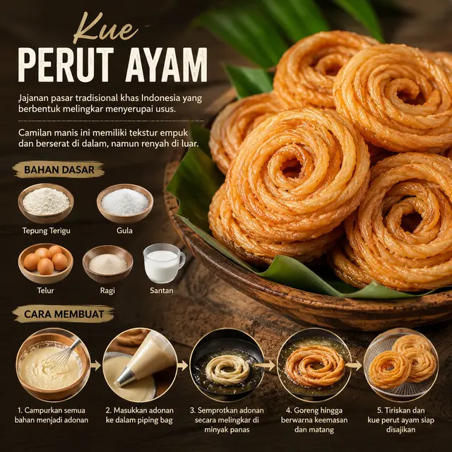 Resep Kue Perut Ayam yang Renyah dan Gurih, Jajanan Tradisional Bikin Nagih