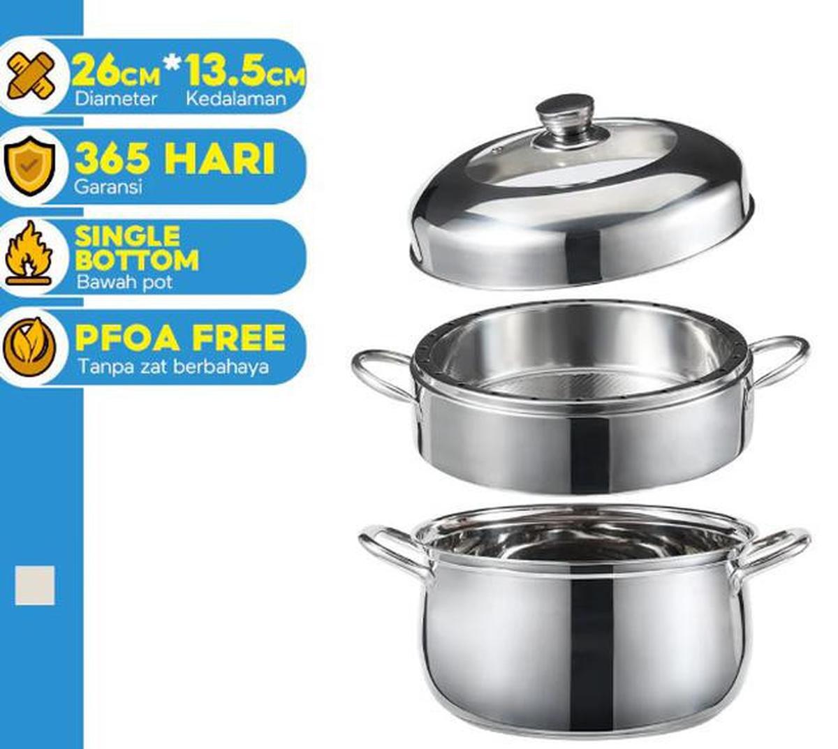 14 Merk Panci Stainless Terbaik dan Harganya, Awetnya Puluhan Tahun