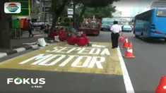 Rencananya akan dibuat 10 titik penanda jalur sepeda motor di sepanjang Jalan Tamrin hingga Medan Merdeka Barat.