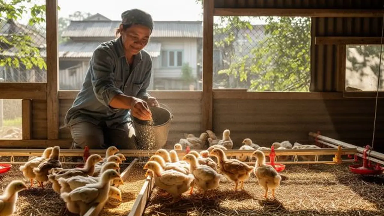 Panduan Ternak Ayam dari Anakan 20 Ekor untuk Usia 50 Tahun/Gemini AI