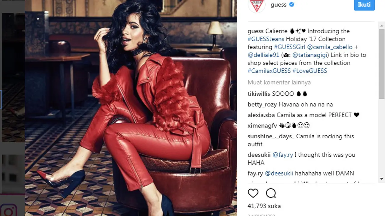 Camilla Cabello Tampil Seksi di Iklan Holiday Collection Guess