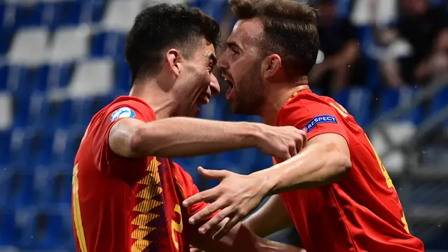 Timnas Spanyol lolos ke babak final Piala Eropa U-21 usai mengalahkan Prancis 4-1.