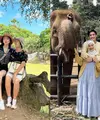 Baru-baru ini liburan ke Bali Zoo bersama sang ibu, Natasha Wilona tampil kasual dengan striped crop top, shorts pants, dan sneakers. [Foto: IG/natashawilona12].