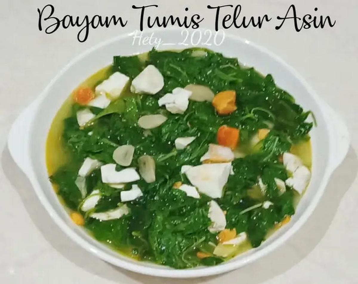 3 Resep Praktis Bayam Tumis Telur Asin, Menu Bergizi Kaya Vitamin dan Serat