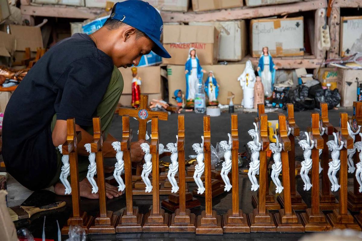 Produksi Patung Rohani di Bantul Meningkat Jelang Natal