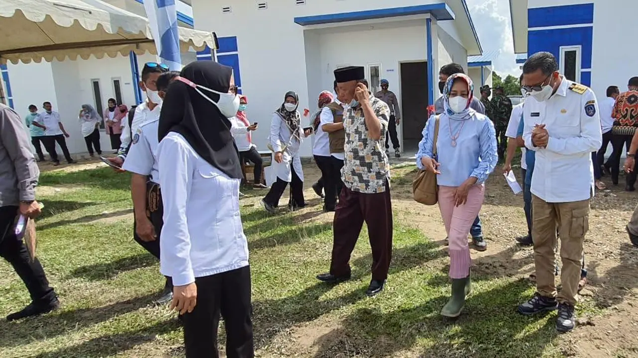 serah terima 50 unit hunian tetap (huntap) yang dibangun Pemprov Sulsel.