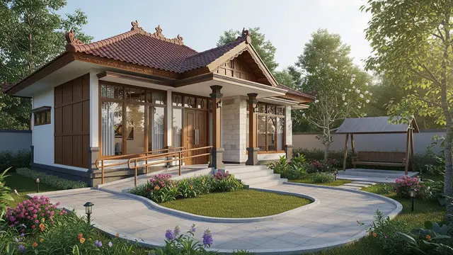 Model Rumah Pensiunan yang Nyaman dan Hemat Perawatan/Gemini AI
