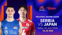 Pertandingan Volleyball Nation League (VNL) - Serbia vs Japan di Vidio. (doc. vidio)