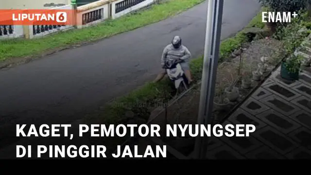 Rekaman CCTV menunjukkan insiden tidak terduga yang dialami seorang pemotor