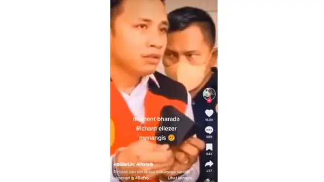 Momen Richard Eliezer menangis usai sidang perdana