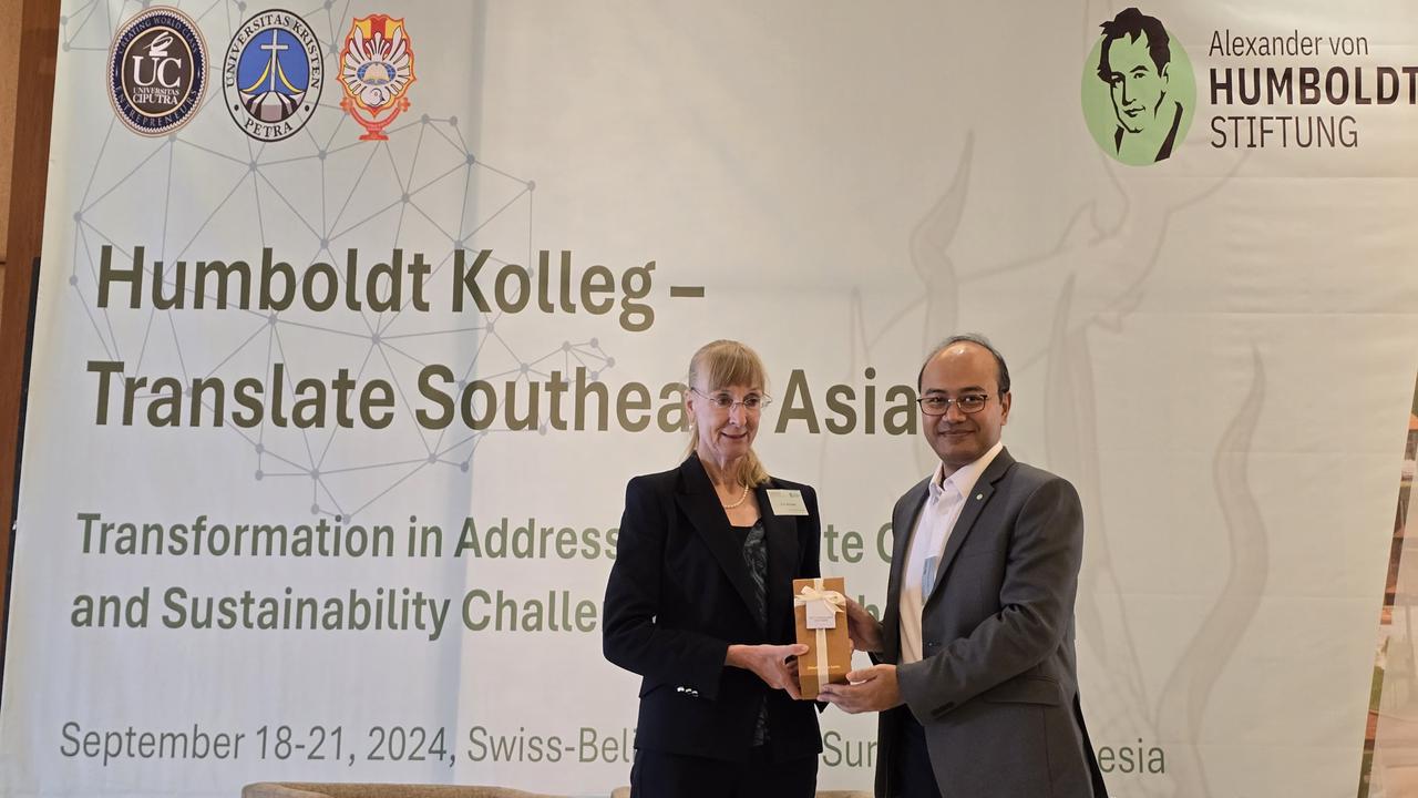 Duta Besar Jerman untuk Indonesia Ina Lepel dalam Humboldt Kolleg 2024 di Surabaya, Jawa Timur.