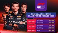 Jadwal F1 Grand Prix Monaco 2025 (Sumber: Dok. Vidio)