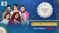Voting penyanyi dangdut favorit Anda dalam perhelatan Indonesia Dangdut Awards 2022 di aplikasi Vidio. (Dok. Vidio)