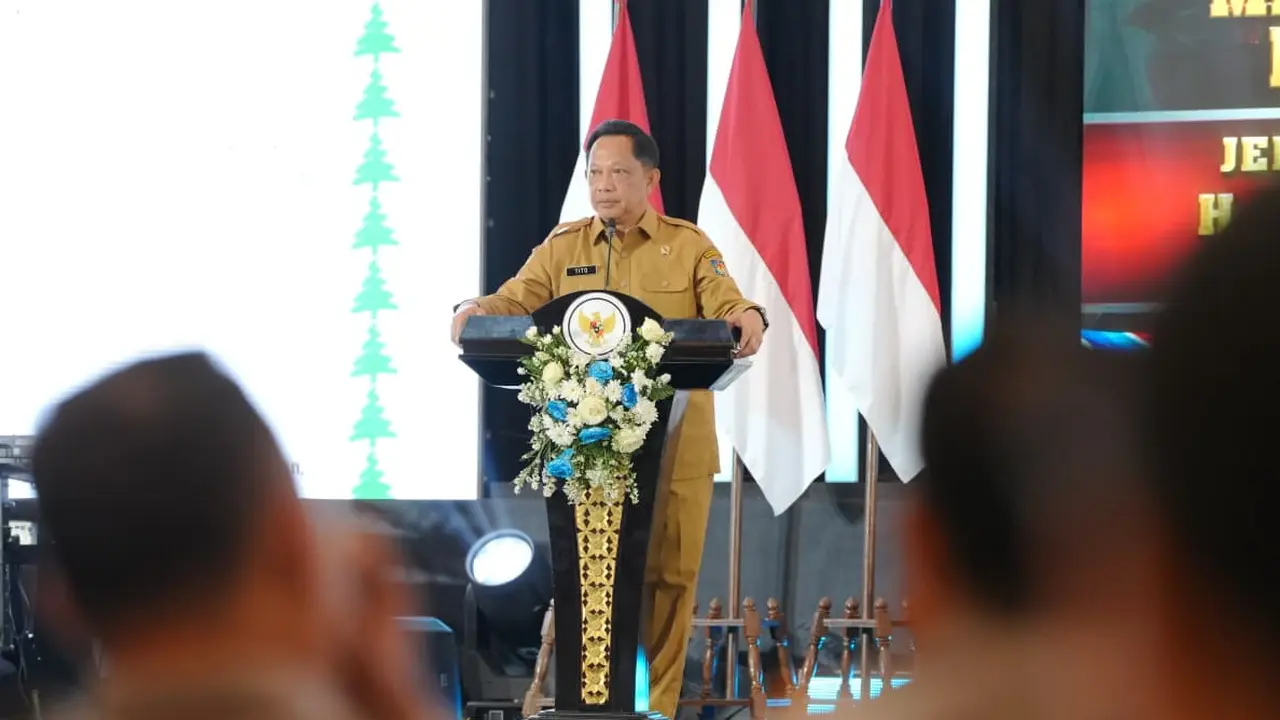 Mendagri saat menjadi narasumber Dialog Kebangsaan Sespim Lemdiklat Polri