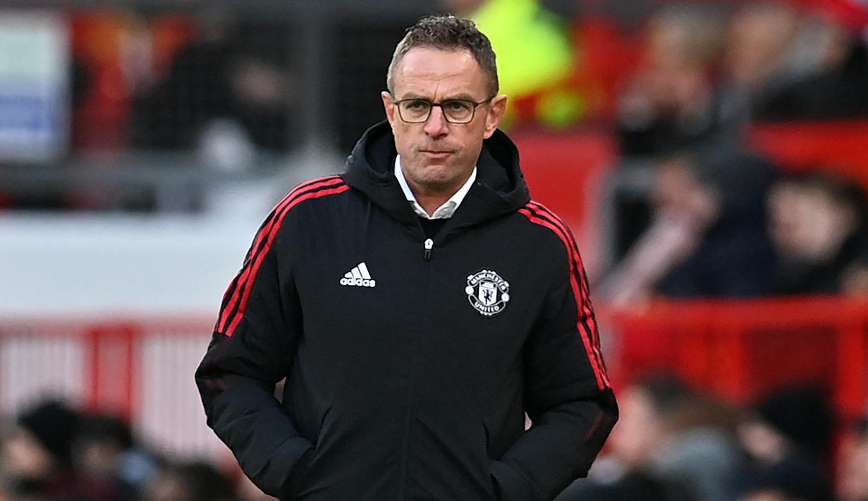 Dalam laga perdananya, Ralf Rangnick tidak terlalu membuat perubahan besar dari susunan pemain yang dibuat oleh pelatih sebelumnya, Michael Carrick. (AFP/Paul Ellis)