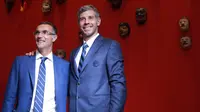 Dua legenda Inter Milan, Giuseppe Bergomi (kiri) dan Francesco Toldo (Liputan6.com)