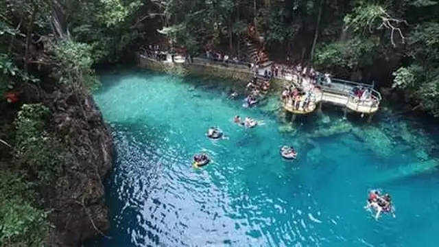 Danau Biru Kolaka Utara, menjadi salah satu tujuan wisata terbaik di Sulawesi Tenggara.(Liputan6.com/Ahmad Akbar Fua)