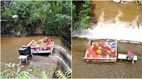 6 Potret Pemuda Tidur di Sungai, Aksinya Bikin Geleng Kepala