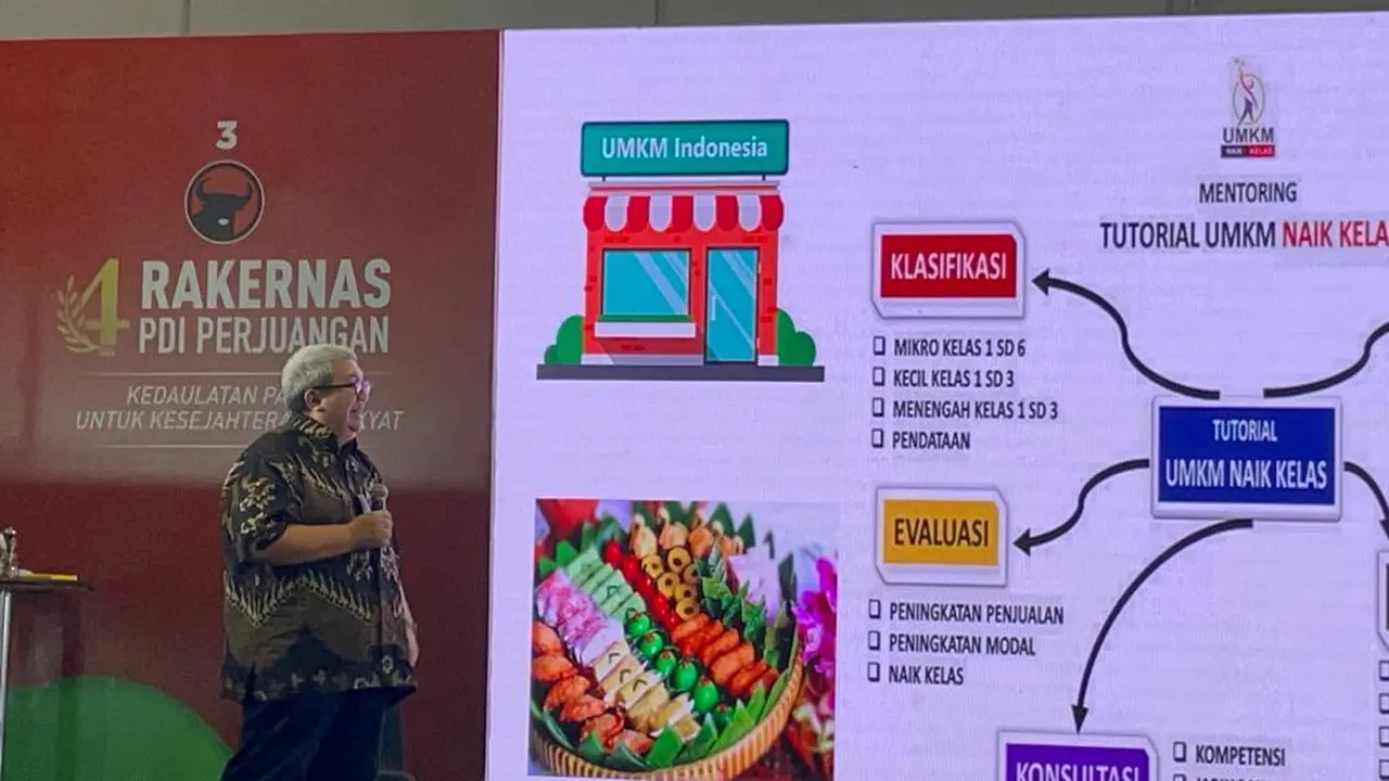 Ketua Aprindo, Roy Nicholas Mandey, dalam diskusi di sela Rakernas IV PDI Perjuangan (PDIP) (Istimewa)