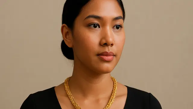 Model Kalung Emas Rantai Polos Terbaru 2025/via AI