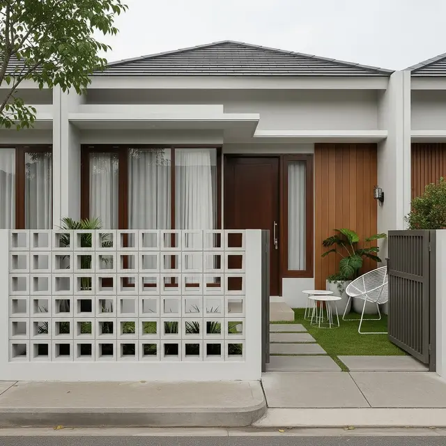 Model Pagar Rumah Kecil Depan Teras
