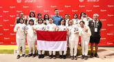 Tim Polo Putri Indonesia berhasil meraih kemenangan 26-16 atas Malaysia pada laga perebutan medali perunggu SEA Games 2025 di Thammsat University Rangsit Campus, Pathum Thani, Jumat (19/12/2025). (dok. PB Akuatik)