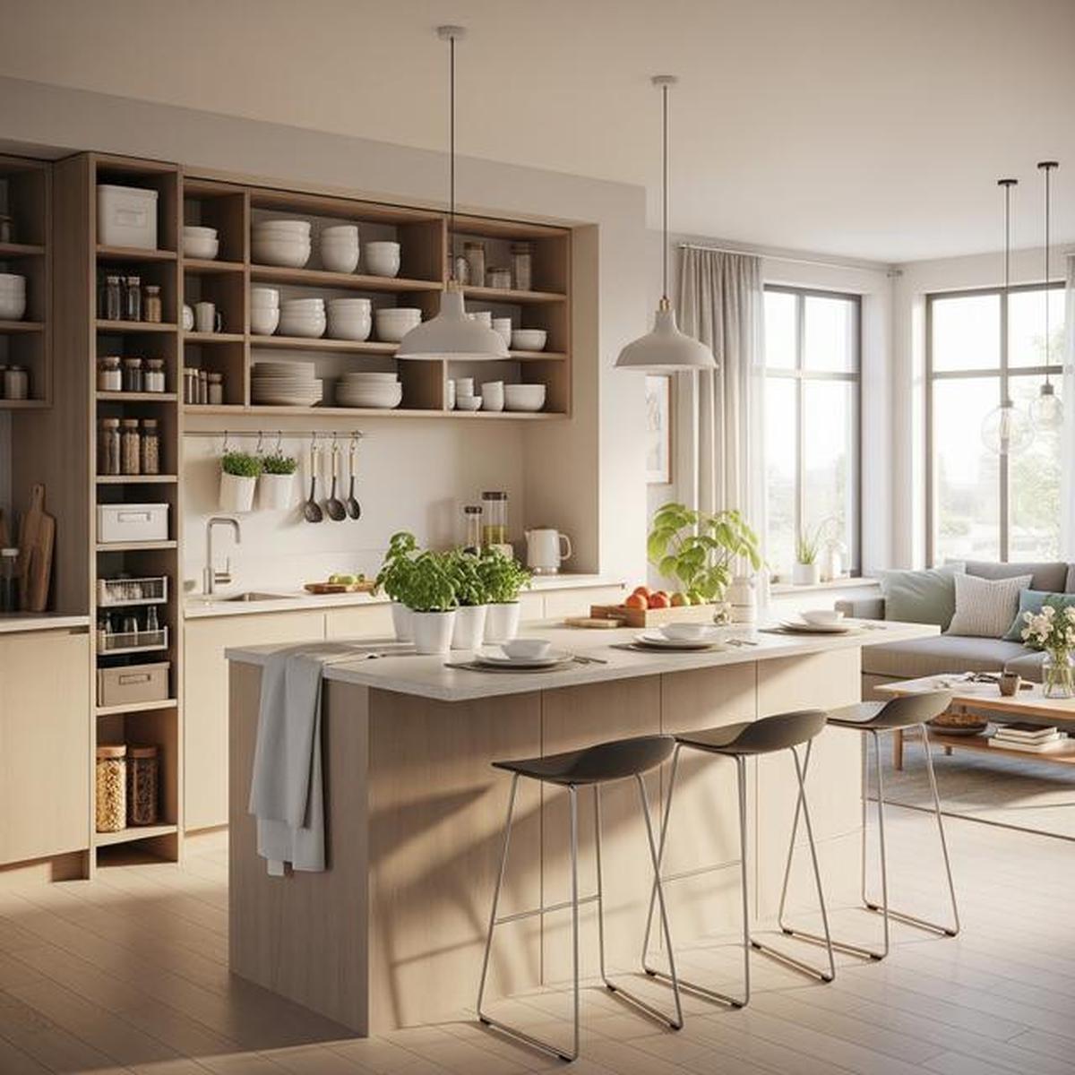 7 Desain Dapur Tanpa Sekat tapi Tetap Rapi dan Nyaman, Cocok untuk Hunian Modern