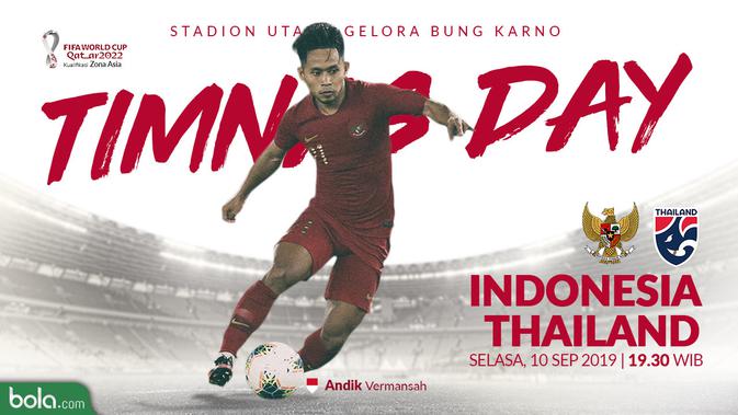 Kualifikasi Piala Dunia 2022 - Indonesia Vs Thailand - Timnas Day (Bola.com/Adreanus Titus)