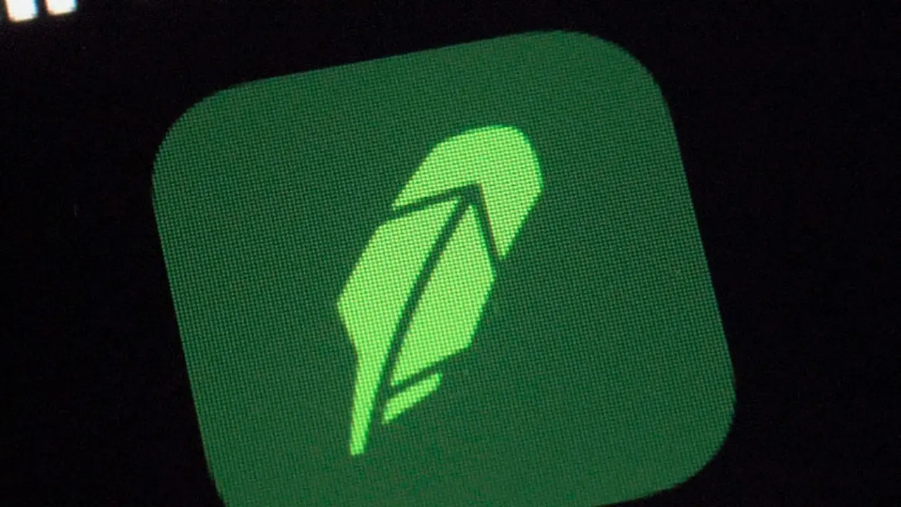 Aplikasi perdagangan bebas komisi Robinhood. Foto: AP