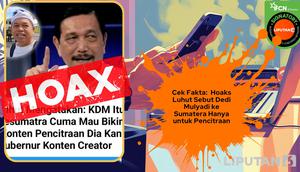 Cek fakta Luhut sebut KDM datang ke Sumatera hanya untuk pencitraan