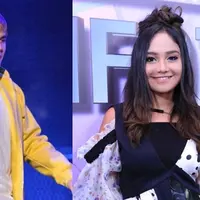 Justin Bieber - Syifa Hadju. (Foto: AFP / Adrian Putra - Bintang.com)