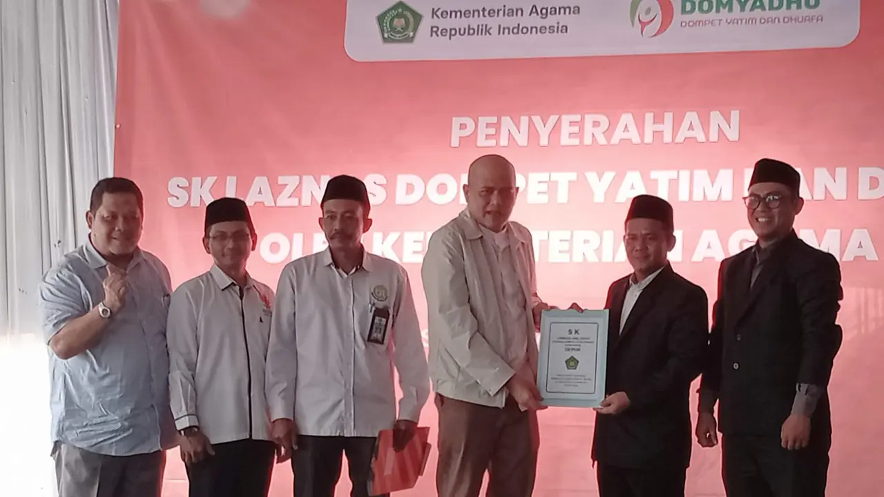 Pengesahan Yayasan DOMYADHU Depok sebagai Lembaga Amil Zakat Nasional.