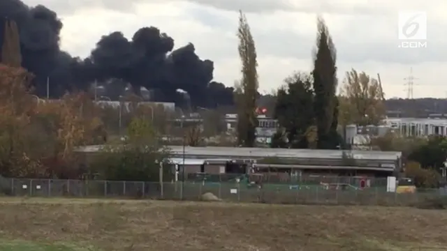 VIDEO: Kebakaran Pabrik Kue di Belgia